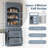 Modern 83.7" Tall Kitchen Pantry with Faux Marble Top, 5 Drawers & Adjustable Shelves, Freestanding Hutch Cabinet, Gray-1825830453
