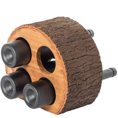 Pearcy Solid Wood Tabletop Wine Bottle Rack in Brown