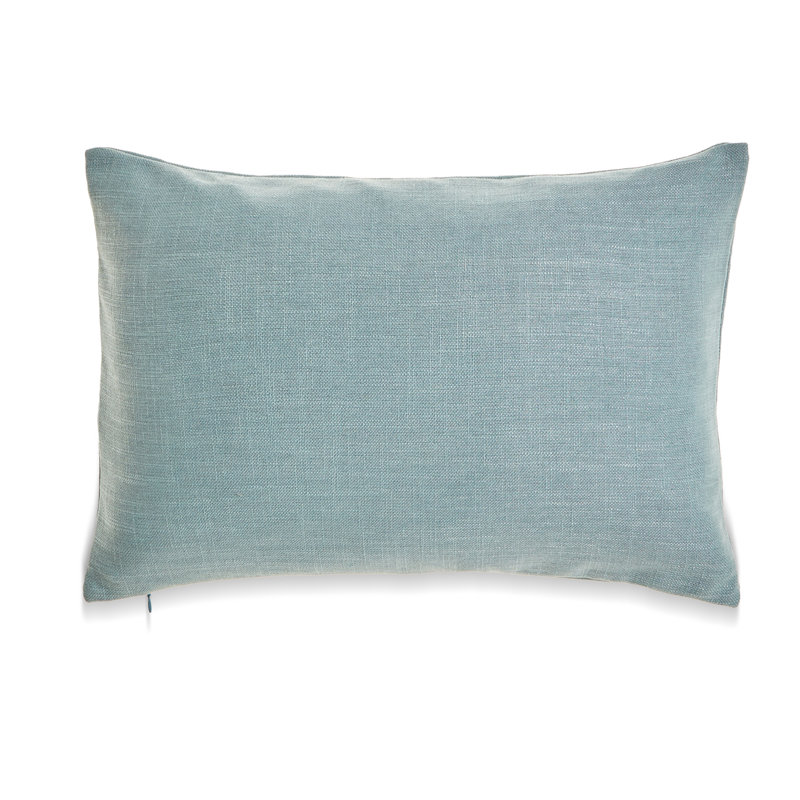 Oreiller réversible en mélange de coton SEATTLE SOLID, Bleu, Pas de bourre