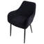 48cm H Boucle Upholstered Upholstered Back Armchair in Black