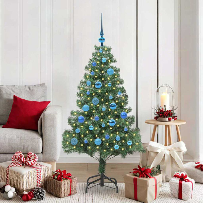 Christmas Tree with 150 LEDs with Stand 150 cm PVC, Blue