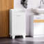 Panier à linge inclinable de 31 po, armoire de rangement blanche, rangement pour la maison, rangement supplémentaire, maximisation de l'espace inutilisé, construction stable de 31 po, surface ajoutée, coins d'utilisation,