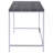 Weathered Gray And Chrome Rectangular Writing Desk