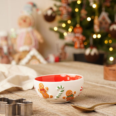 Gingerbread Lane Ceramic Gingerbread Man Bowl Small