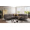 Modern L-Shape Corner Sofa  with Silver Metal Legs