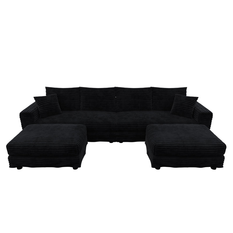 Canapé 102,4 po en velours côtelé 102,4 po