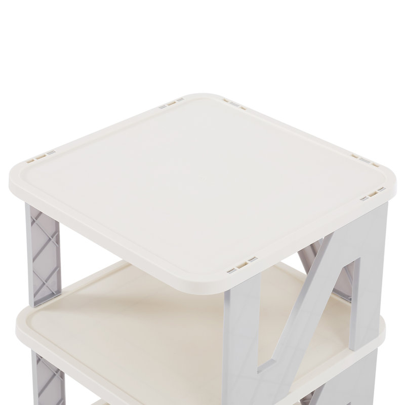 Étagère à chaussures à 4 niveaux avec rangement pour chaussures pour vestibule, garde-robe et couloir