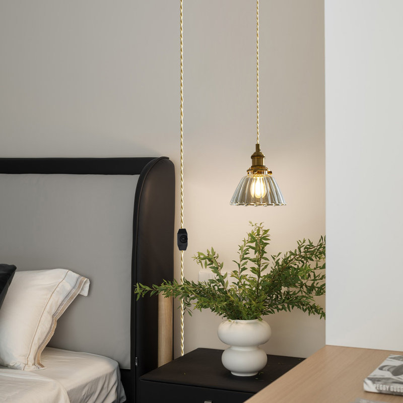 1-light Vintage Pedant Light Glass Pedant Lighting For Kitchen Island Living Room