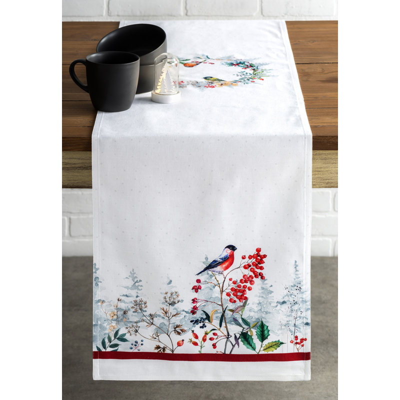 100% Cotton Christmas Table Runner, 72" x 14.5"