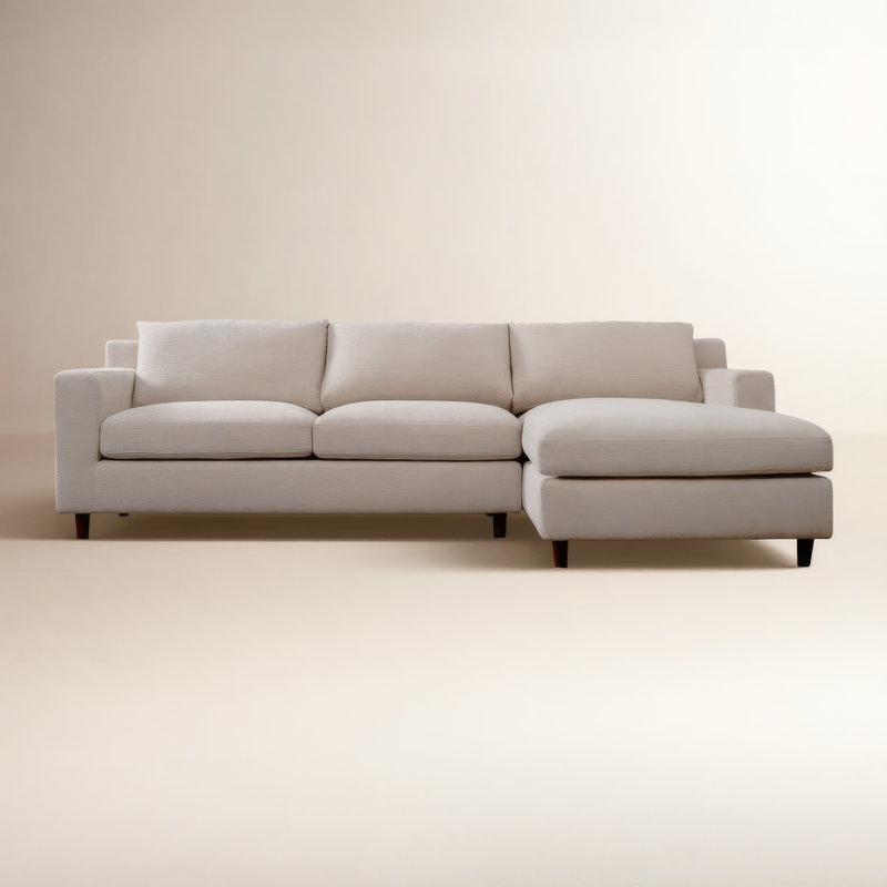 Canapé modulaire Alania, Chenille Crypton® beige, Orienté à droite
