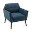 Fauteuil capitonné à boutons avec structure en bois massif 30 po Ayna-68059256