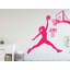 Décalcomanie murale fille basketball, autocollant mural nom personnalisé, cadeaux personnalisés panier art chambre d'enfant, décoration 341DRE-663801072-663949857-663801085