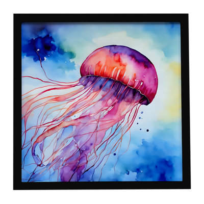 Jellyfish Framed Metal Print