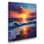 Jaune, bleu, coucher de soleil, océan, bonheur, plage, art mural-1536641722-1536641720