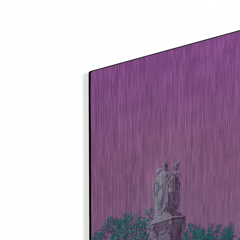 «Magenta Pop Fountain» par Life BeautifuLEE, art mural en métal, H 24 po x l 12 po