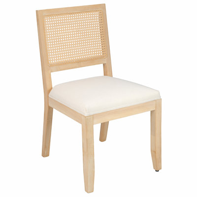 Farmhouse Rattan Dining Chairs Set of 2