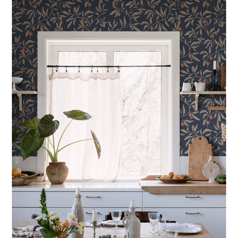 Villa Dalaro 2 Floral Wallpaper Roll, Classic Blue