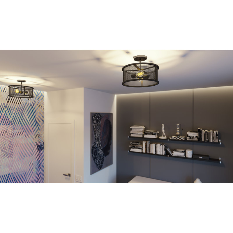 Plafonnier encastré 2 lumières 14 po