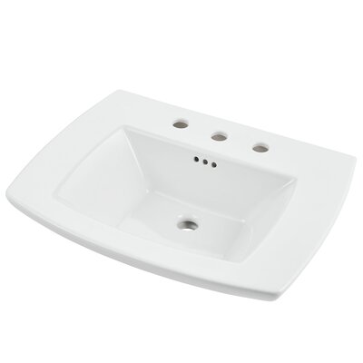 American Standard Edgemere White Ceramic Rectangular Console Bathroom ...