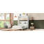 Grand lit escamotable mural avec tablettes, blanc-129884066