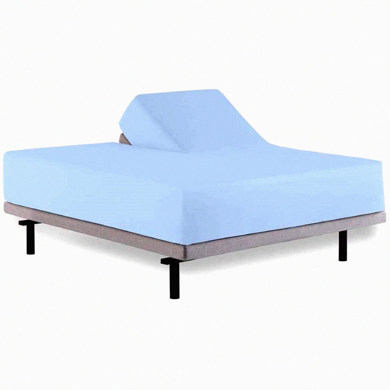 AdjustaSplit 400 Thread Count Cotton Top Split Fitted Sheet - 1 PC - Half Split Down 34 Inches - Adjustable Beds - Split Fitted Sheet Only