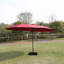Grand parasol rectangulaire double pour marché extérieur avec lumière et base-128354313