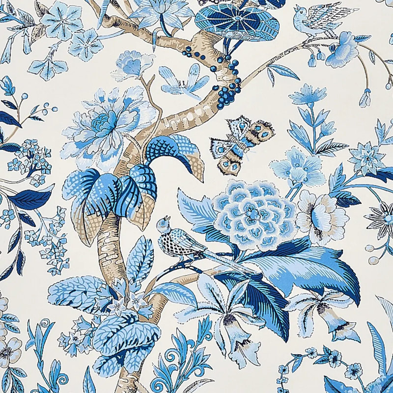 Cranley Garden Fabric, Blue
