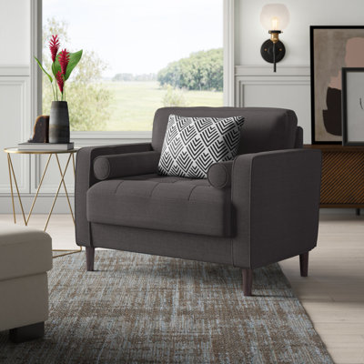 Garren 39.8" Square Arm Tufted Club Chair