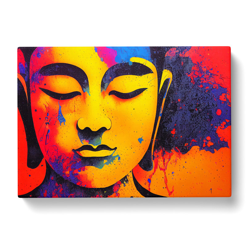 Colourful Buddha Vol.1 Abstract - Wrapped Canvas, 40cm H x 60cm W x 3cm D