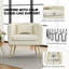 Fauteuil demi-tonneau rembourré en velours avec pieds en métal-1150426433