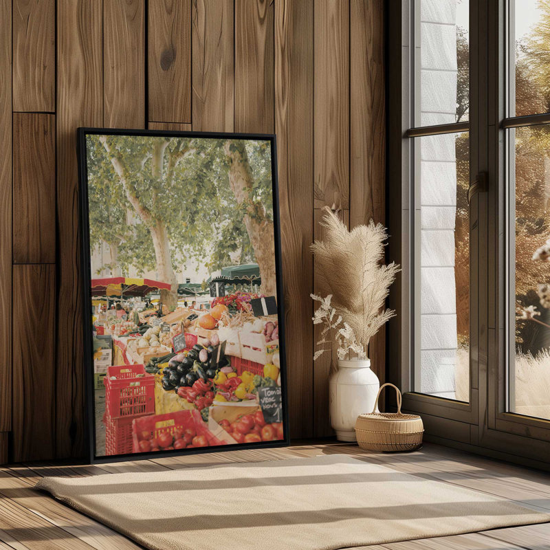 Market Treasures Canvas Print, 30.75" H x 20.75" W x 1.75" D, Polished Gold Floater Framed