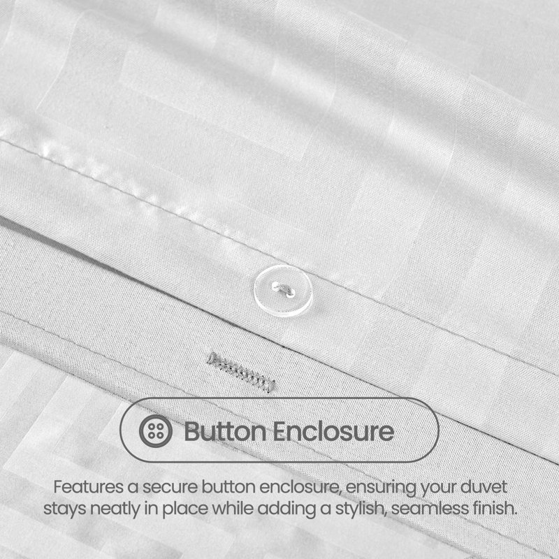 Polyester [EU ONLY] Duvet Cover Set with Pillowcases, King Duvet Cover + 2 Pillowcases, 3, White