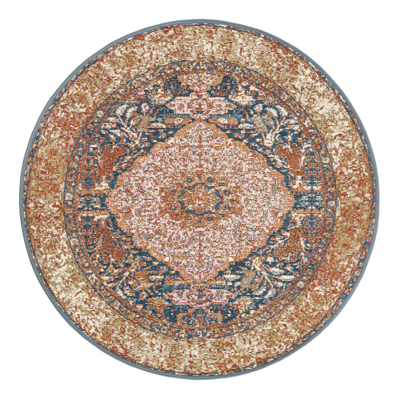 Tapis d'extérieur traditionnel, Rond 3 pi 1 po