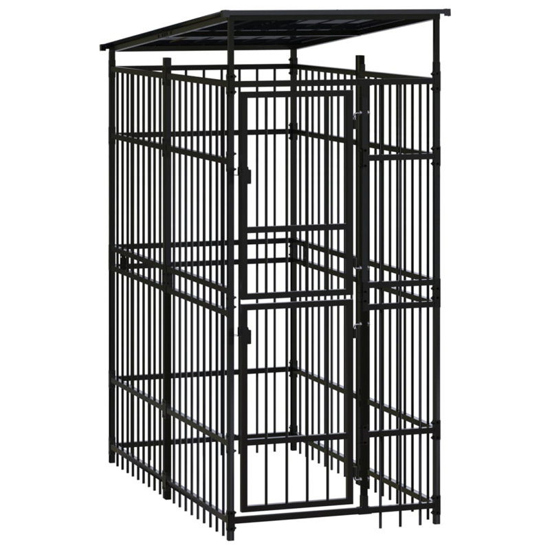 Wivenhoe 200cm H Steel Kennel With Door, 96 x 192 x 200 cm,yes