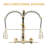 Topcraft  Wall Mount 2 Handle Pull Down Kitchen Sink Faucet-102192944