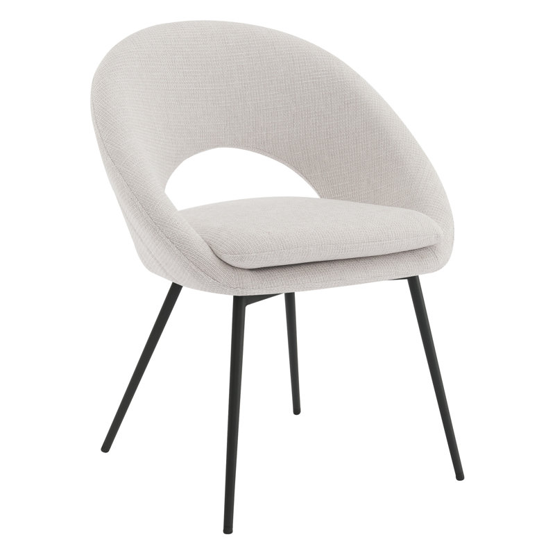 Chaise Hoseia, Crème, Noir