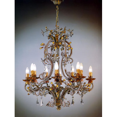 10 - Light Candle Style Empire Chandelier