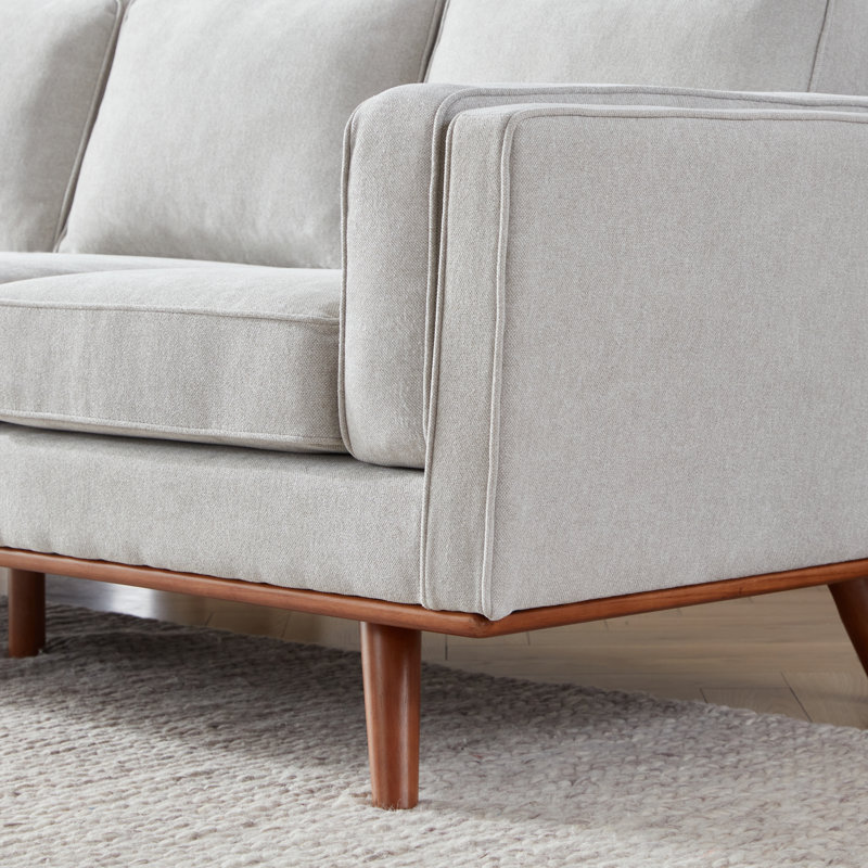 Estes Inayat 84' Upholstered Sofa, Gris argenté