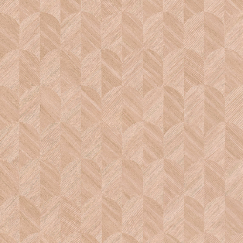 Surfaces Collection Geometric Prism Wallpaper Roll, Pink