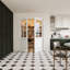 Porte intérieure à 6 carreaux en verre clair, portes françaises en MDF CARB P2 et verre trempé SGCC, quincaillerie en nickel satiné (loquets à bille, charnières et poignées), préfinie et imperméable, garde-manger, chambre, salle de bain et placard, teinture facile à appliquer soi-même, sans cadre, 142 x 244 cm-101465988