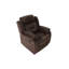 Fauteuil inclinable manuel moderne en cuir avec accoudoirs et dossier rembourrés de 1 pièce