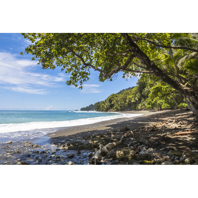 Beach And Jungle In Costa Rica - Wrapped Canvas Print, 30cm H x 46cm W 