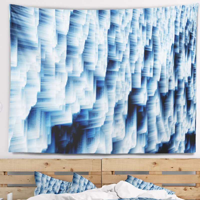 Photographie abstraite blue ice tapestry, H 50 po x l 60 po