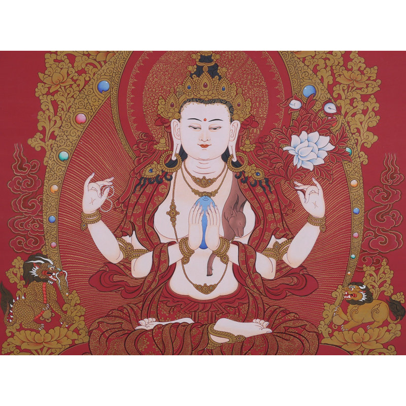 Chanrezig (Avalokiteshvara) | Brocadeless Thangka