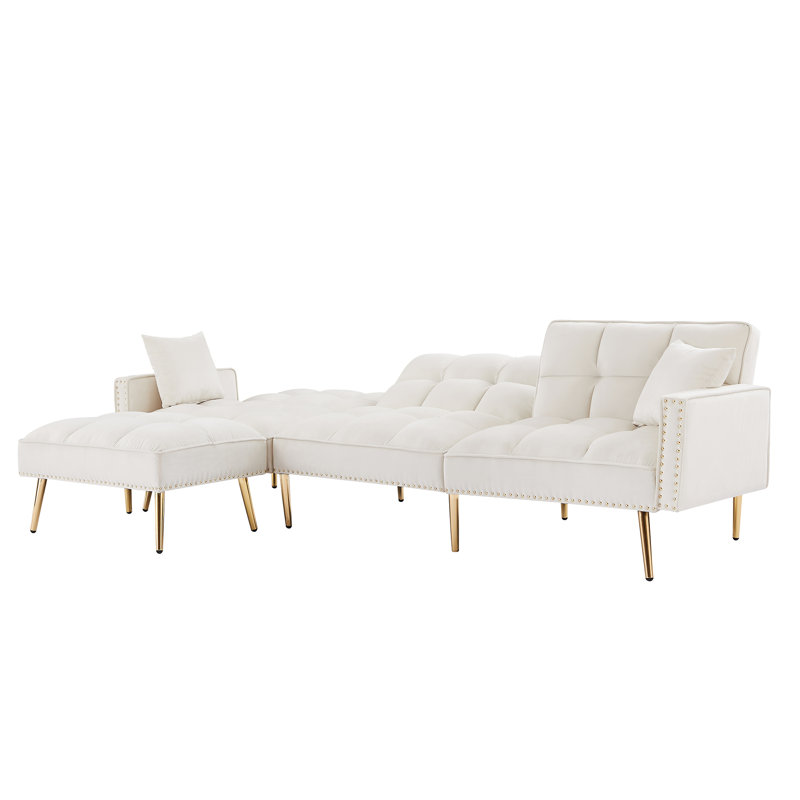 Canapé modulaire rembourré 2 pièces Magréb, Blanc