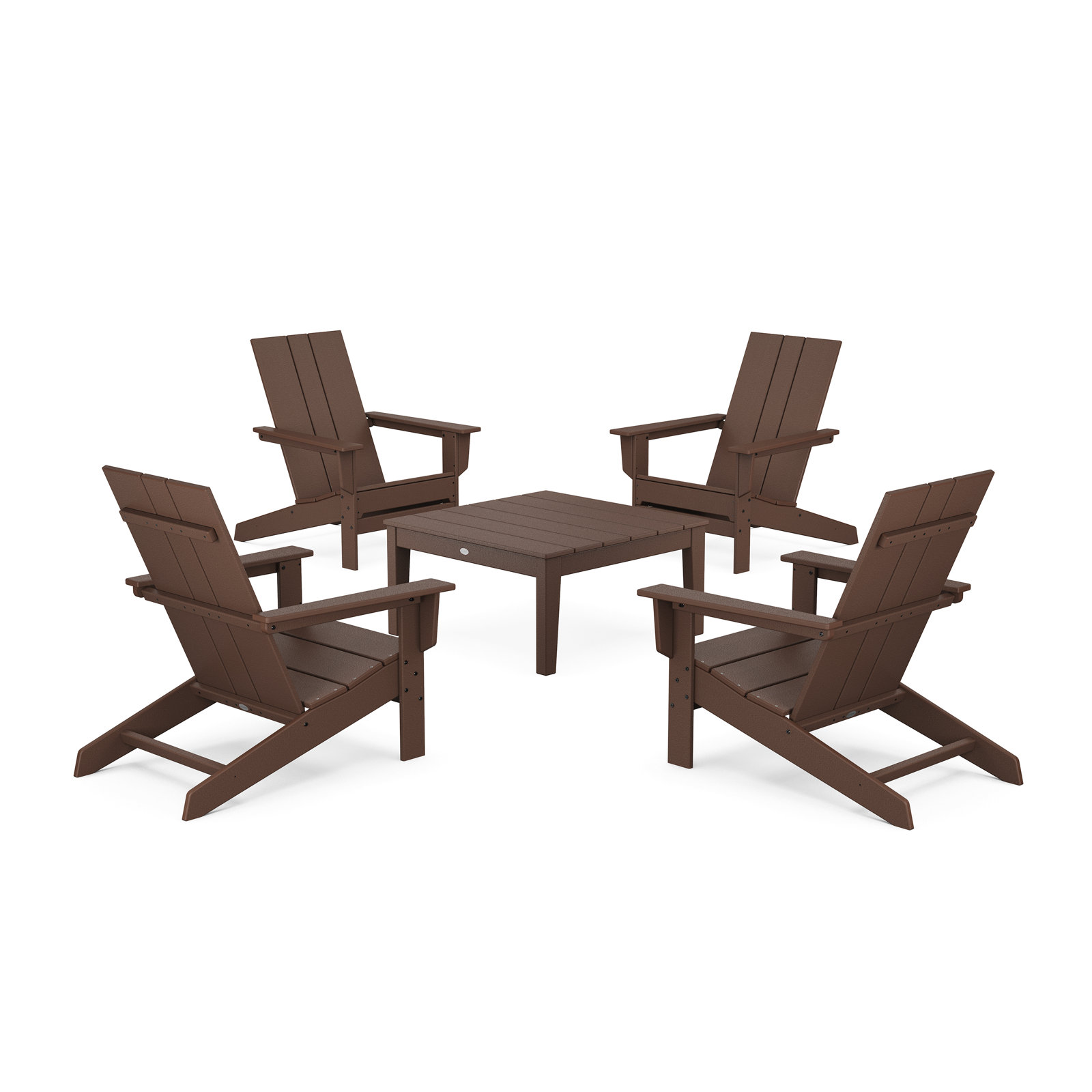 5 Piece Multiple Chairs Seating Group, Mahogany