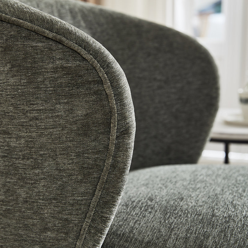 Coarse Linen Swivel Chair