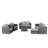 6 Piece Patio Furniture Set,Outdoor Wicker Rattan Sofa Conversation Set All Weather Patio Sectional Sofa Set