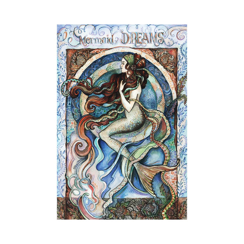 Mermaid Dreams by Fanitsa Petrou - Wrapped Canvas Gallery-Wrapped Canvas Giclée, 66.04 cm H x 45.72 cm W x 1.91 cm D