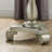 Round Wood Pedestal Side Table-1393598516